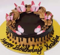 জন্মদিনের কেক (হুইপ ক্রিম  চকলেট কেক)